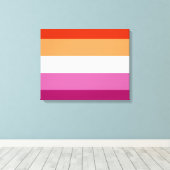 レズビアンプライド国旗LGBTQ キャンバスプリント (インサイチュ (ウッドフロア))