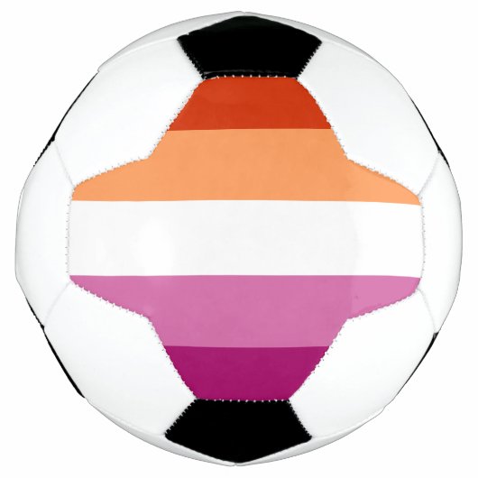レズビアンプライド国旗LGBTQ サッカーボール (正面)