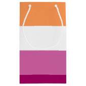 レズビアンプライド国旗LGBTQ スモールペーパーバッグ (裏面)