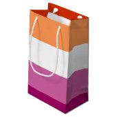 レズビアンプライド国旗LGBTQ スモールペーパーバッグ (裏面アングル)