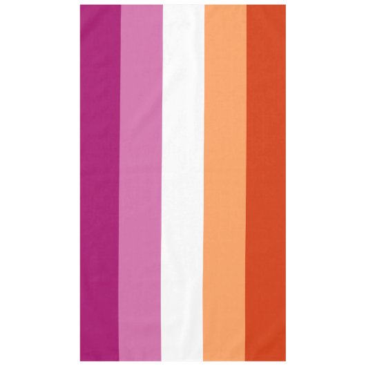 レズビアンプライド国旗LGBTQ テーブルクロス (正面)