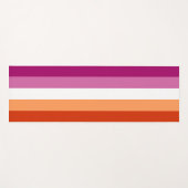 レズビアンプライド国旗LGBTQ ヨガマット (正面(横))