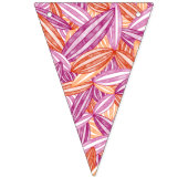 レズビアンプライド抽象芸術禅花花びらピンク バンティングフラッグ (第3の旗)
