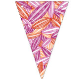 レズビアンプライド抽象芸術禅花花びらピンク バンティングフラッグ (第2の旗)