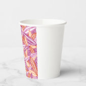 レズビアンプライド抽象芸術禅花花びらピンク 紙コップ (左)