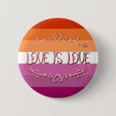 レズビアンプライド月間 Love is Love バッジ (正面)