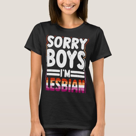 レズビアンプライド月間LGBTQゲイ国旗 Tシャツ (正面)