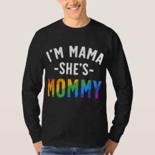 レズビアンママプレゼントゲイプライド私はママ彼女はママLG Tシャツ
