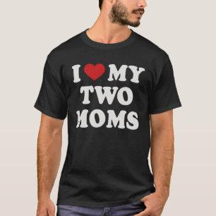 レズビアンママ私の2つのママプライド息子の娘を愛する Tシャツ