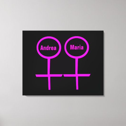 レズビアンラバーカスタマイズ可能なキャンバス印刷 キャンバスプリント (正面)