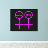 レズビアンラバーカスタマイズ可能なキャンバス印刷 キャンバスプリント (インサイチュ (ウッドフロア))