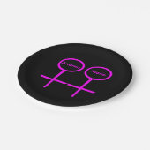 レズビアンラバーカスタマイズ可能な紙パーティープレート ペーパープレート (アングル)