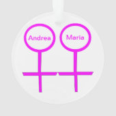 レズビアンラバーカスタマイズ可能アクリルオーナメント オーナメント (裏面)