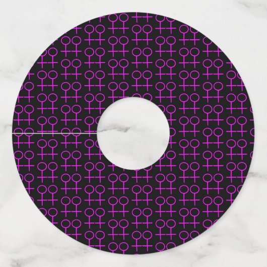 レズビアンラバーズワパーソナライズされたイングラスラベル ワイングラスタグ (裏面)