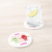 レズビアンラブハートブドウカスタムコースター コースター (側面)