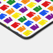 レズビアンレインボークリスマスツリーとプレゼント デスクマット (コーナー)