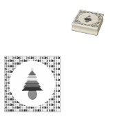 レズビアンレインボークリスマスツリーとプレゼント ラバースタンプ (押印)