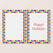 レズビアンレインボークリスマスツリーとプレゼント 箔カード (内部)