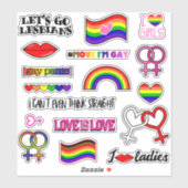 レズビアンレインボービーナスシンボル シール (シート)