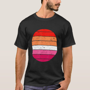 レズビアンレトロサンセットゲイアンドレズビアンプライドLgbt G Tシャツ