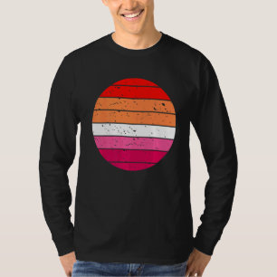 レズビアンレトロサンセットゲイアンドレズビアンプライドLgbt Ga Tシャツ