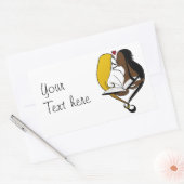 レズビアンロマンス 長方形シール (封筒)