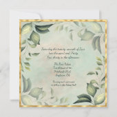 レズビアン二人のためのグリーンと水彩の美しい結婚式の招待状 招待状 (裏面)