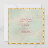 レズビアン二人の花のウェディング水彩画の美しい招待状 招待状 (裏面)