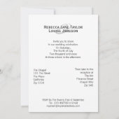 レズビアン二人の花嫁がウェディングドレスを着て 招待状 (裏面)