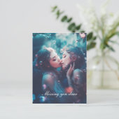 レズビアン人魚 ポストカード (スタンド正面)