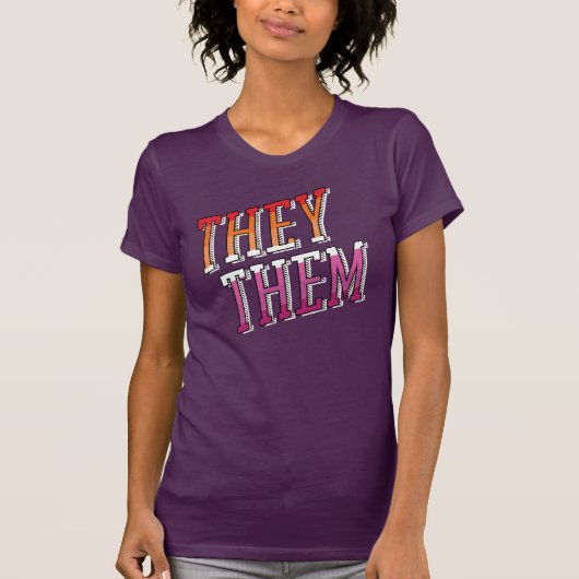 レズビアン代名詞プライドTシャツ Tシャツ (正面)