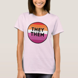 レズビアン代名詞プライドTシャツ Tシャツ