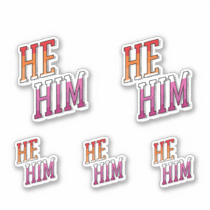 レズビアン代名詞 He Him シール