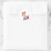 レズビアン代名詞 He Him ラウンドシール (バッグ)