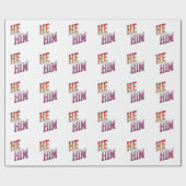 レズビアン代名詞 He Him ラッピングペーパー (フラット)