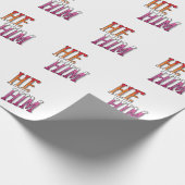 レズビアン代名詞 He Him ラッピングペーパー (角)