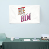 レズビアン代名詞 He Him 横断幕 (トレードショー)