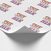 レズビアン代名詞 She Her ラッピングペーパー (角)