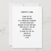 レズビアン同性クール結婚結婚猫 招待状 (裏面)