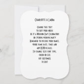 レズビアン同性婚クールキャッツウェディング 招待状 (裏面)