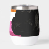 レズビアン国旗と2人の女性シルエット (正面)