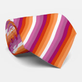 レズビアン国旗のストライプ ネクタイ (ロール)