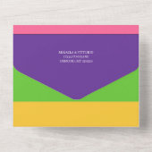 レズビアン国旗の結婚式 オールインワン招待状 (裏面)