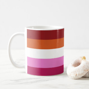 レズビアン国旗の色コーヒーマグ コーヒーマグカップ