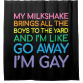 レズビアン国旗ゲイプライドレインボー シャワーカーテン (正面)