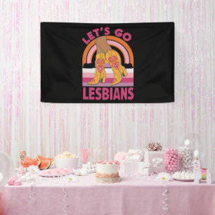 レズビアン大行進 レズビアン LGBTQ Pride Month カウガール 横断幕