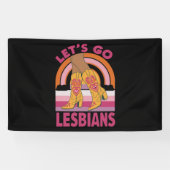 レズビアン大行進 レズビアン LGBTQ Pride Month カウガール 横断幕 (横)