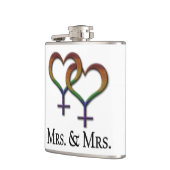 レズビアン夫人とプライドレインボーシンボル フラスク (左)