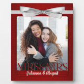 レズビアン夫人のゲイ結婚の赤写真 フォトプラーク (正面)