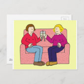レズビアン夫婦おめでとう。 ポストカード (正面/裏面)